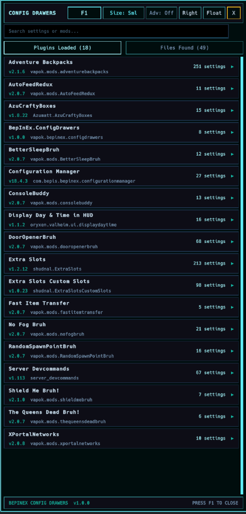 Plugin Drawer List